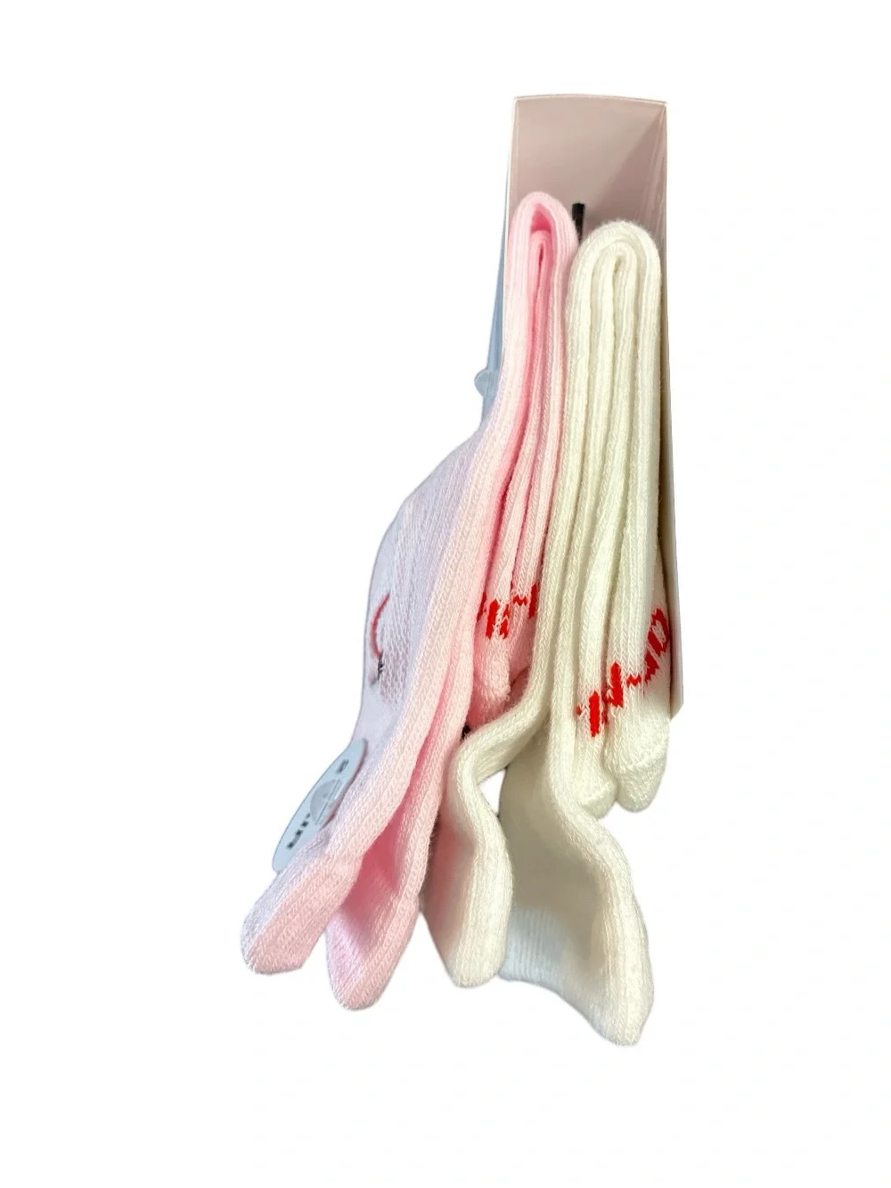 Nike DRI-FIT Crew Socks - Light Pink (2 Pack) size 10c-3Y new